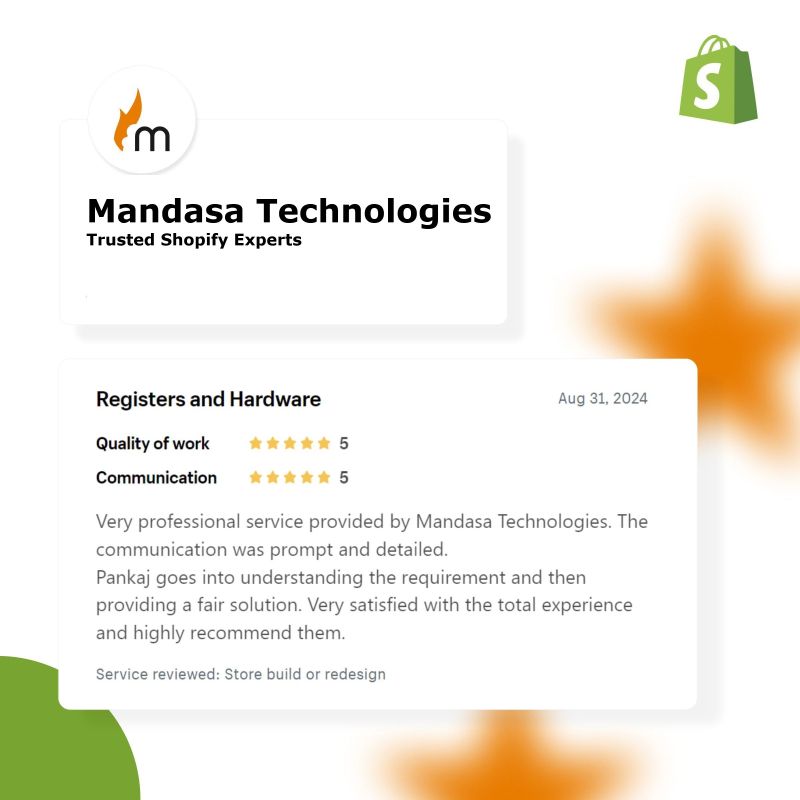 Mandasa Technologies Shopify Development Company